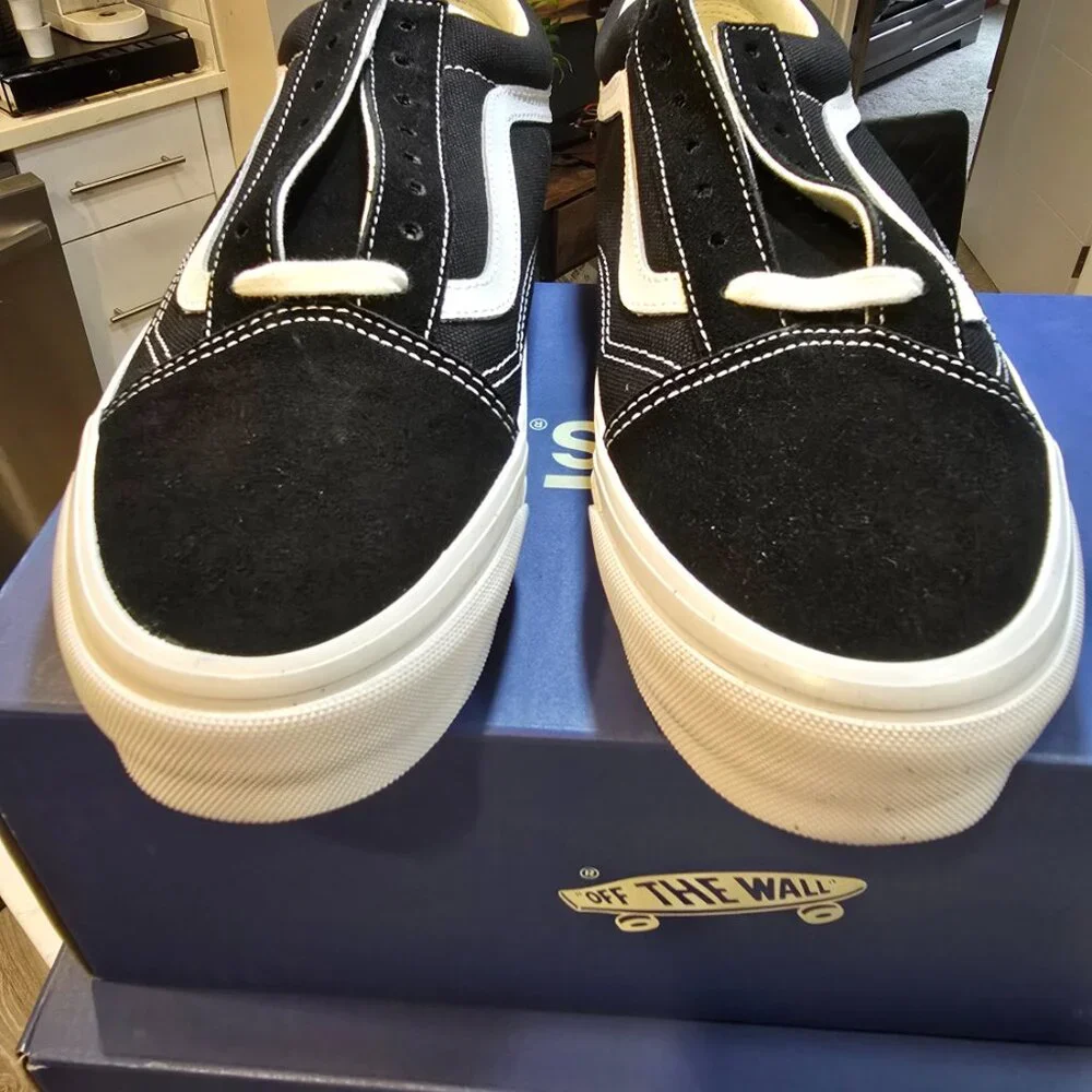 New Vans Premium Old Skool 36 LX Black/White Sneakers Low-Top Shoes MENS SZ 12 - Picture 4 of 9